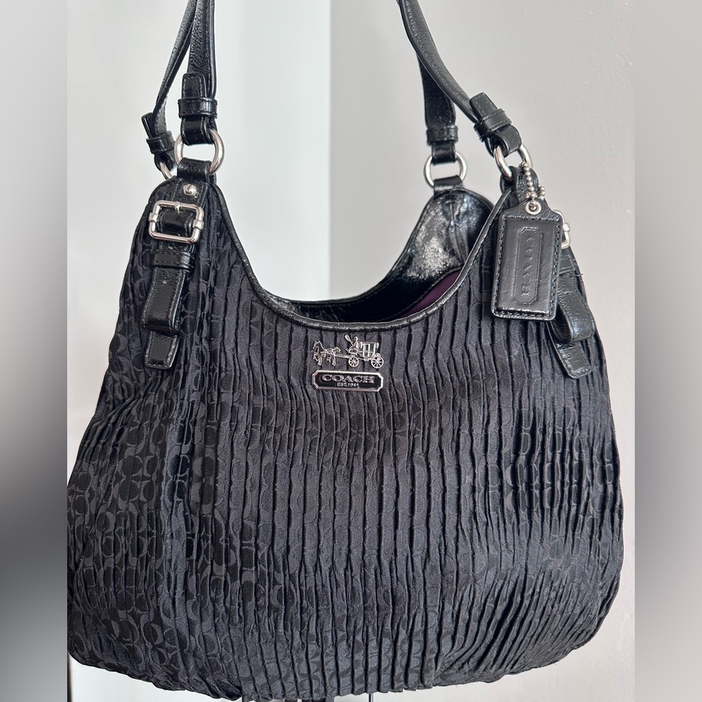 Coach Black Pleated Women's Bag